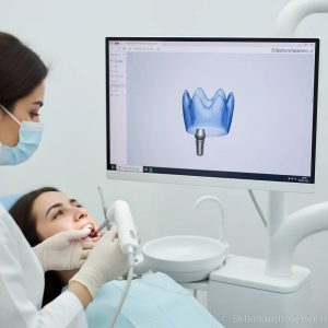 اسکنرد دیجیتال و تحویل روکش در ناحیه زیبایی بعد از جراحی ایمپلنت
