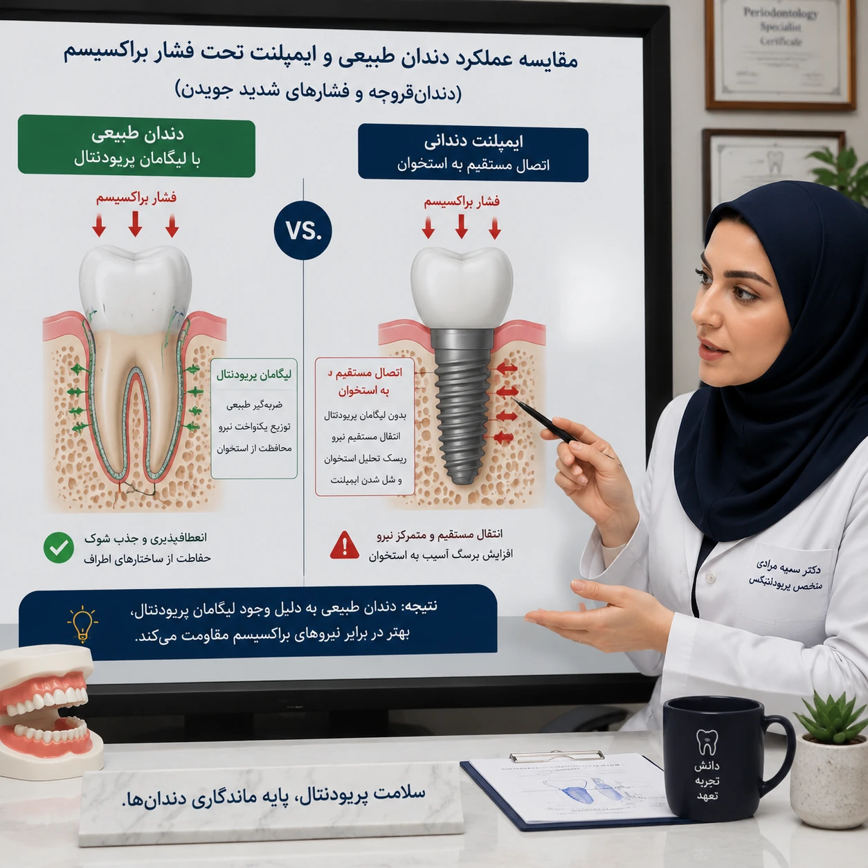 مکانیزم فشار عضلات فک در دندان قروچه و براکسیسم